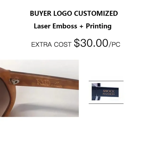 Customized Logo High Quality Personality brand make for Sunglasses Eyeglasses Lenses Wholesales Extra cost Not Ship alone