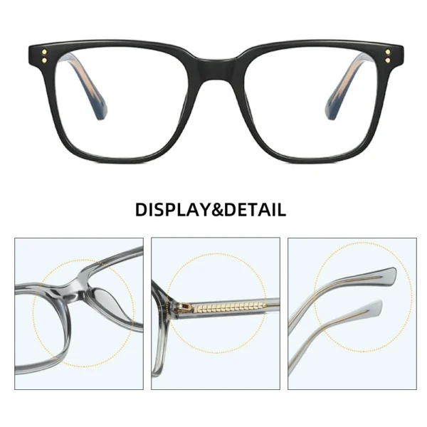 MEESHOW Design TR90 Glasses Frame Square Eyeglasses Luxury Prescription Glasses Frames Optical Eyewear 5117 - Image 2