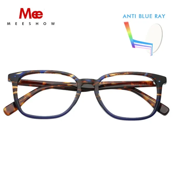 Meeshow Moda Gafas Graduadas Gafas de Acetato Hombres Gafas Cuadradas Óptica lunetas Miopía RX Gafas Personalizadas 1810