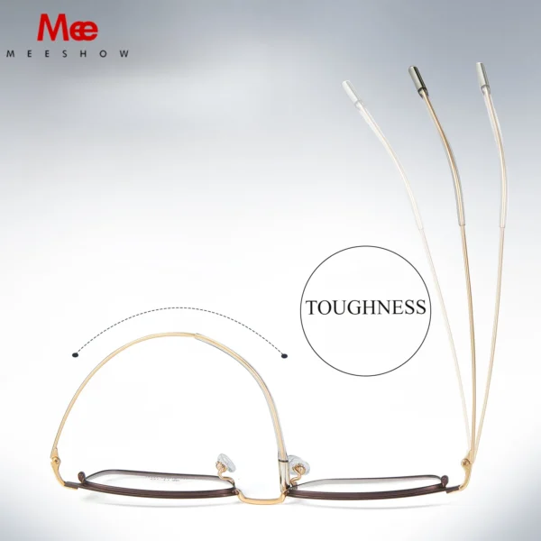 MEESHOW DESIGN Men Prescription Glasses Rectangle Myopia Prescription Eyeglasses Male Business Style Half Optical Glasses 3463 - Image 4
