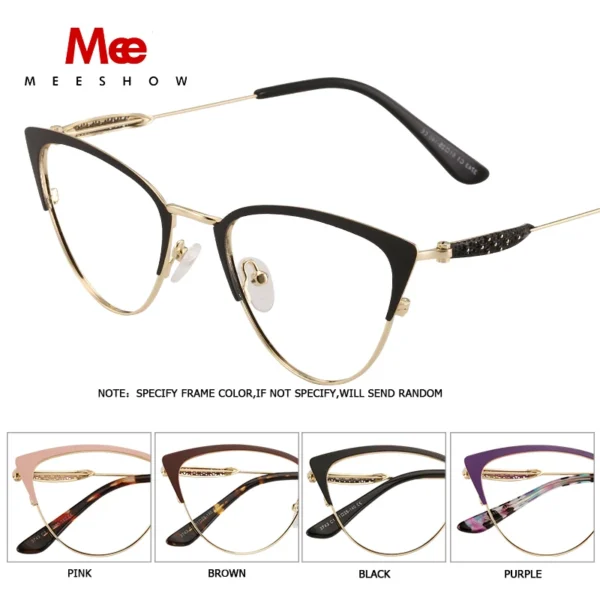 MEESHOW DESIGN Men Titanium Alloy 130MM Prescription Blue Light Blocking Glasses Myopia Hyperopia Optical Eyewear 6950 – Bild 2