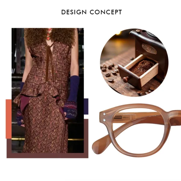 Meeshow Reading Glasses Men Women Bio Based Retro Fashion Eyeglasses computer protection Optical frame Mocha presbyopia 1513 - Image 2