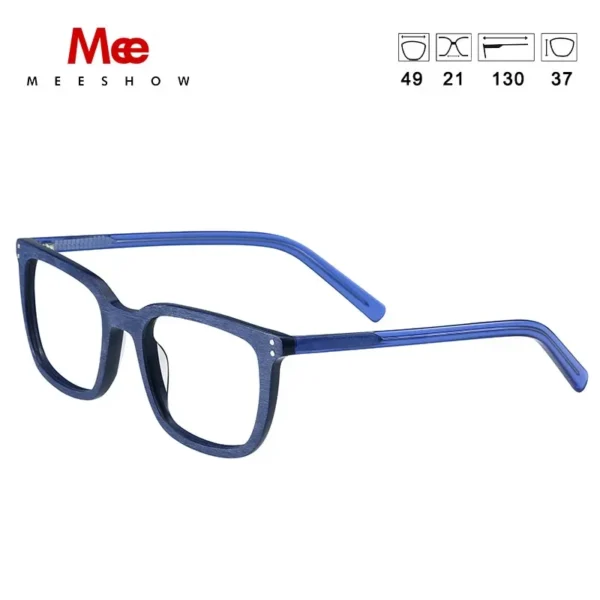 Meeshow new Classic prescription glasses acetate MEN' Oculos Business women men eyeglasses ACETATE frame woody fashion Lunette - Image 2
