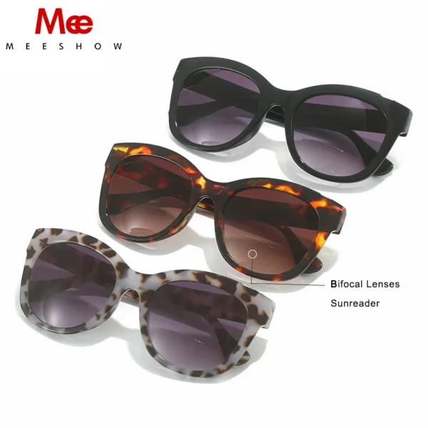 Meeshow Sun Reading glasses Trend Women Bifocal Glass Lunettes Chic Solaires UV400 Sun Reader French Presbyopia glasses 2227 – Bild 5
